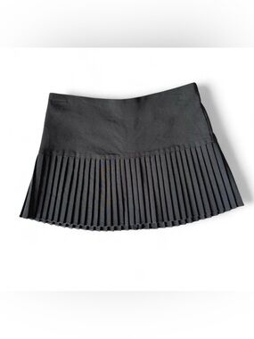Black Pleated Mini Skirt